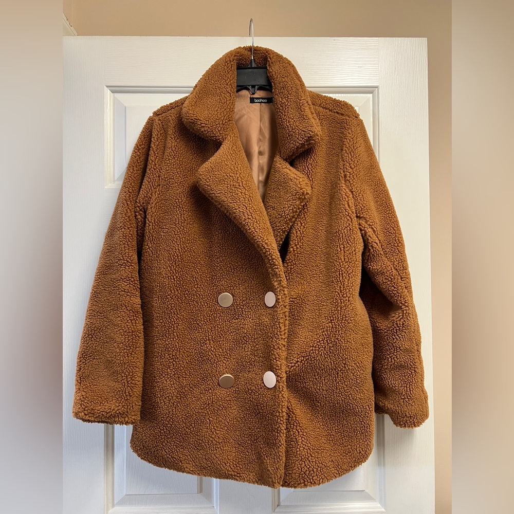 Boohoo Brown Teddy Jacket